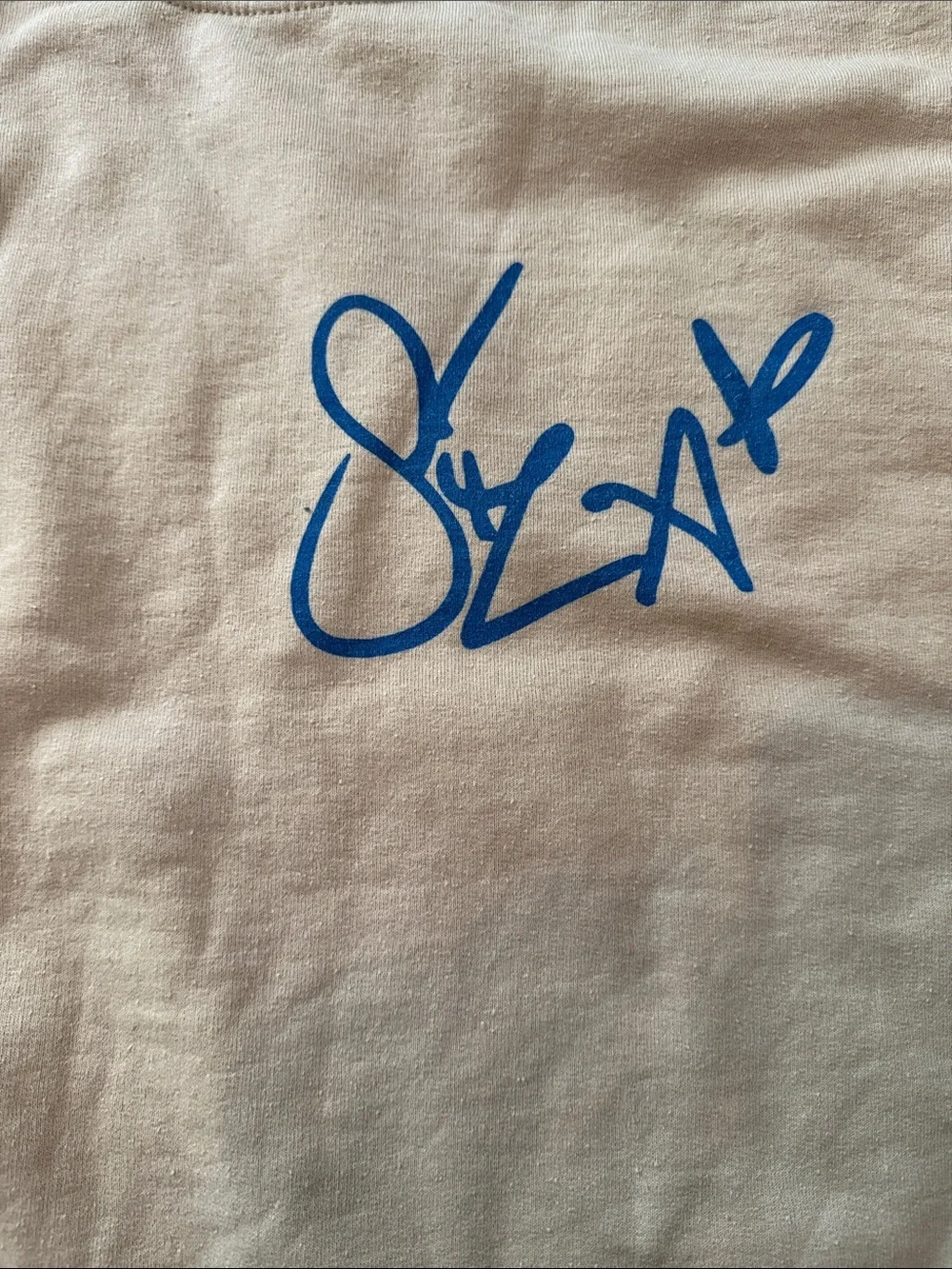 SZA Size Medium Unisex Cream Crewneck Concert Sweatshirt NEW